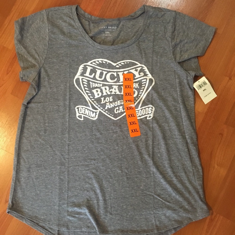 Nwt Lucky Brand Womens Graphic Tee Shirt Size XXL
